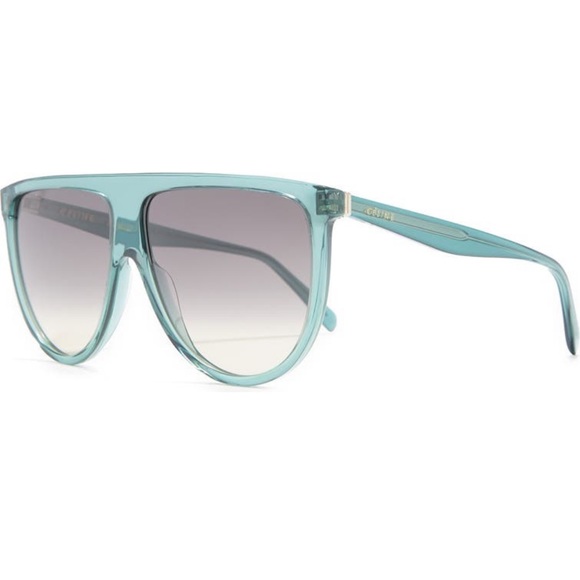 CELINE 62mm Grey Acetate FlatTop Sunglasses w/
Luxe Case+Cloth—NEW—Box Sold Sep. - Picture 7 of 16